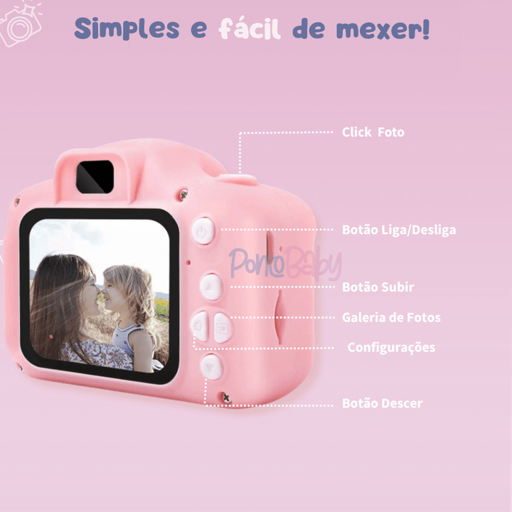 Mini Câmera Infantil – Capture os Momentos Mágicos da Infância