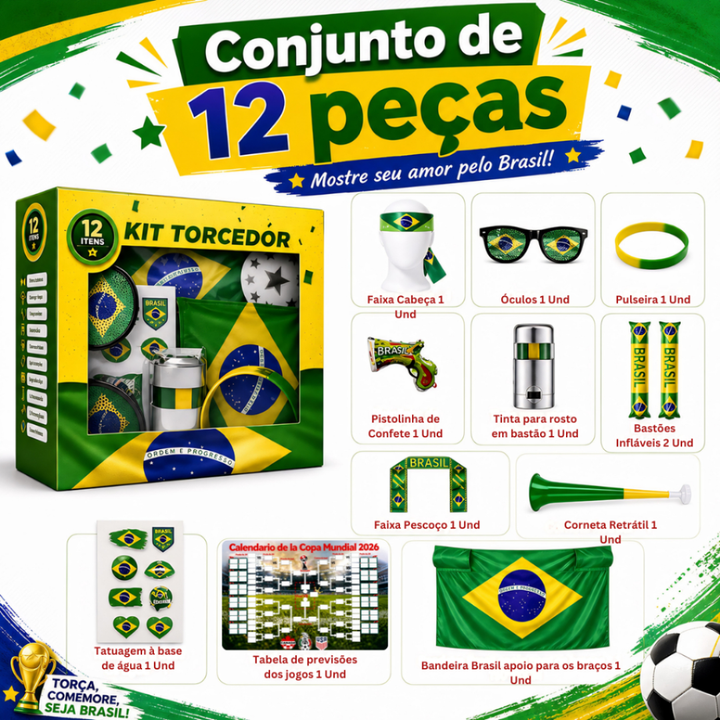 Kit Pequenos Torcedores - com 12 Itens