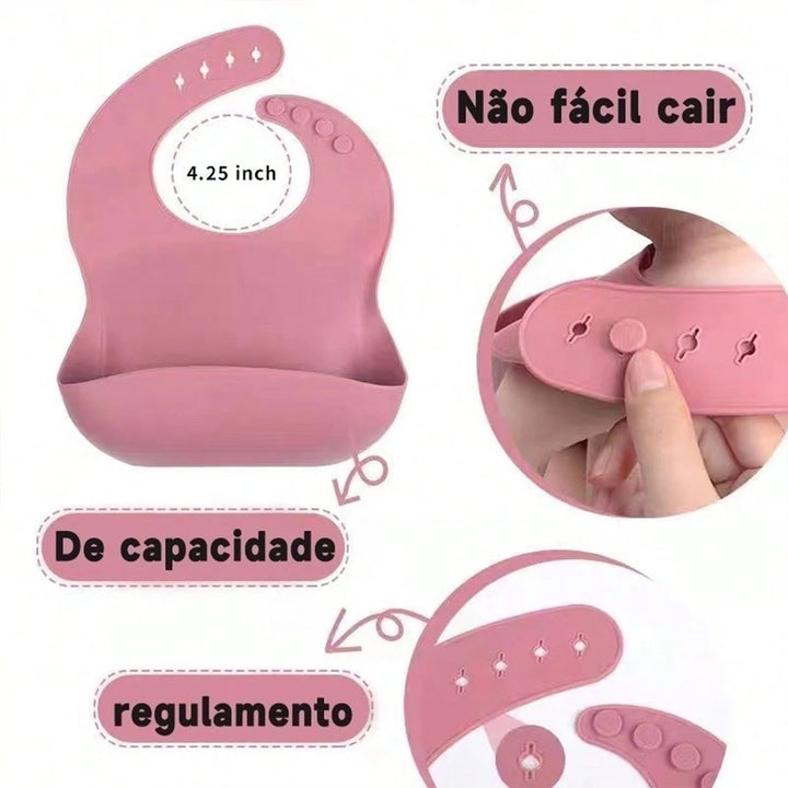 Kit Alimentação  - 8 Peças de Silicone para Bebês 
