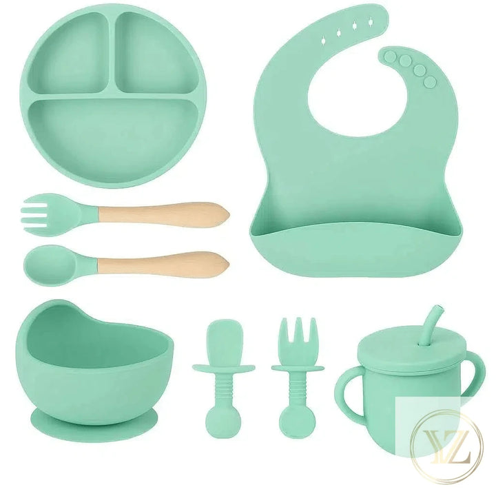 Kit Alimentação  - 8 Peças de Silicone para Bebês 