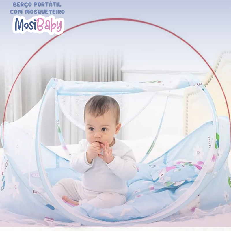 MosiBaby Portable Crib with Mosquito Net - 0 to 3 years 