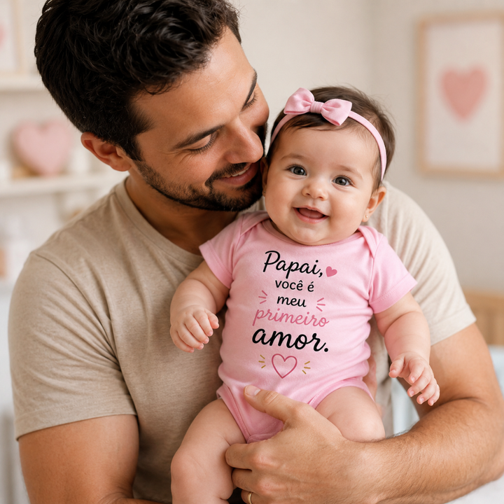 Body Bebê Personalizado para Meninas | Dia dos Pais