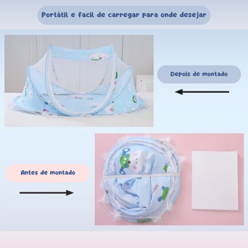 MosiBaby Portable Crib with Mosquito Net - 0 to 3 years 