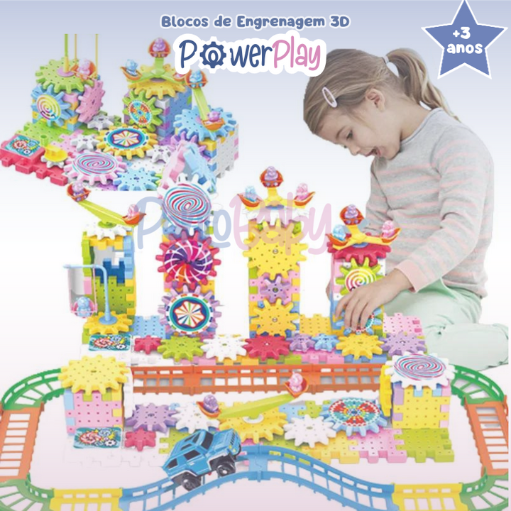 PowerPlay 3D Gear Blocks - Electric Toy