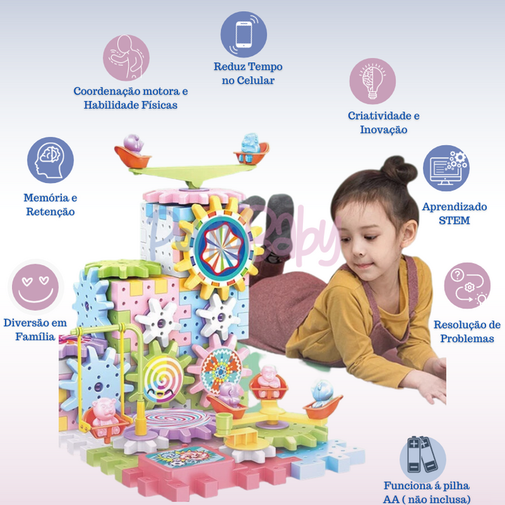 PowerPlay 3D Gear Blocks - Electric Toy