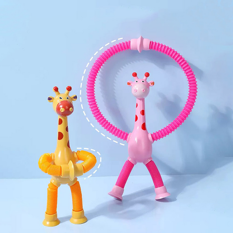Giraesticas - Kit with 4 colorful Giraffes with Suction Cups