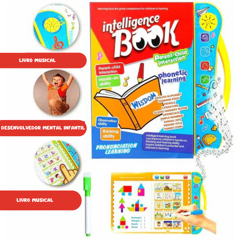 Electronic book with interactive sound - Book Inglês Kids 
