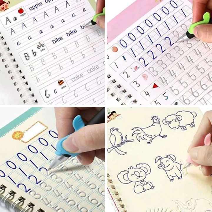 Cadernos de Caligrafia Mágicos - KIT com 4