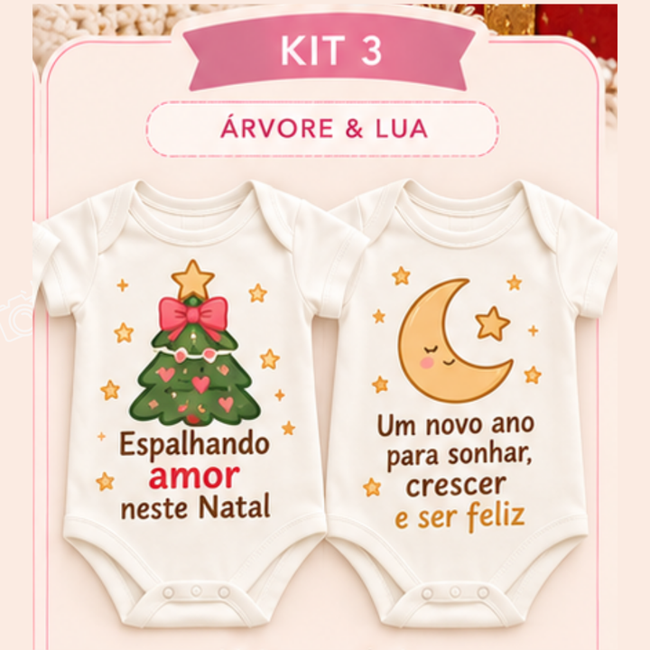 Kit Natal e Ano Novo – 2 Bodies Infantis