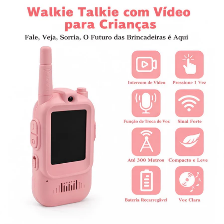 KidTalkie Pro – Comunicador Infantil Interativo com Tela | 2 unidades