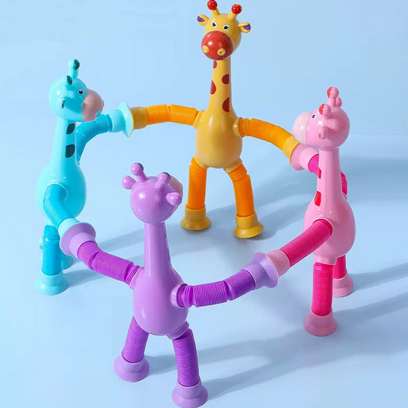Giraesticas - Kit with 4 colorful Giraffes with Suction Cups