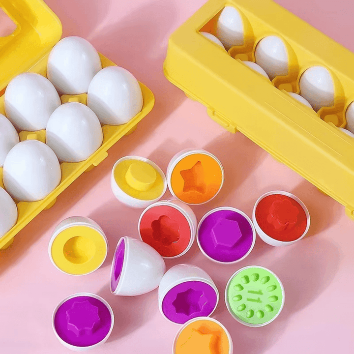 Ovinhos de Encaixe Cores e Formas – 12 Peças