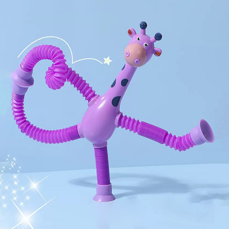 Giraesticas - Kit with 4 colorful Giraffes with Suction Cups