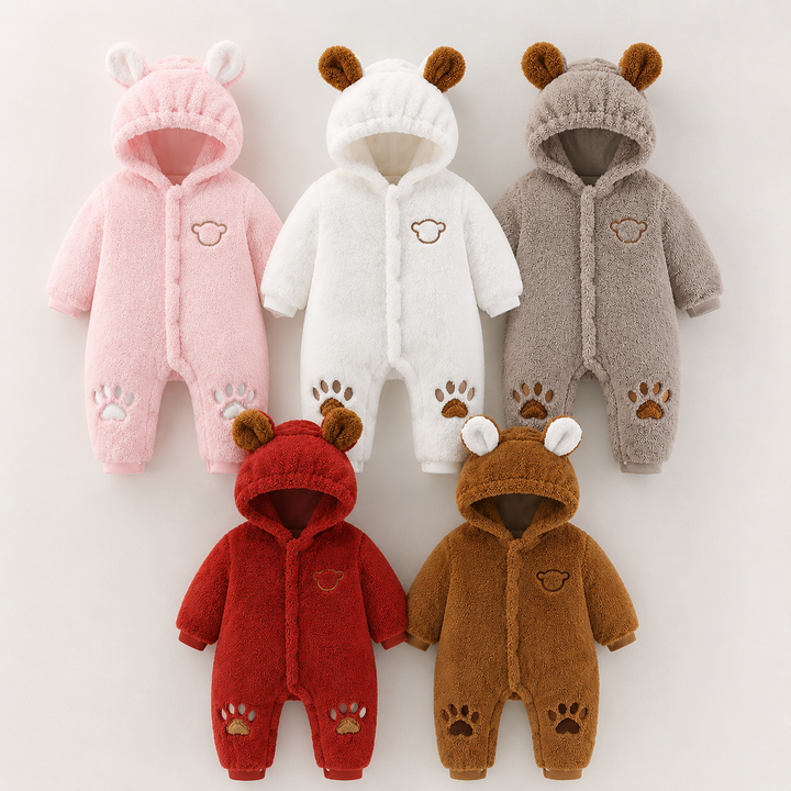 Macacão Patinhas-Plush Térmico para Bebê