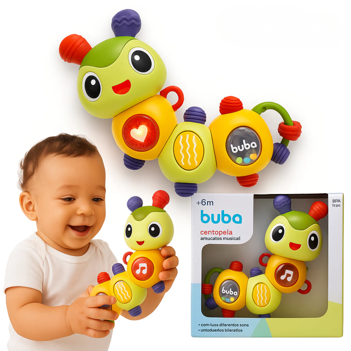 Centopeia Musical Interativa para Bebês – Luzes, Sons e Atividades Sensoriais