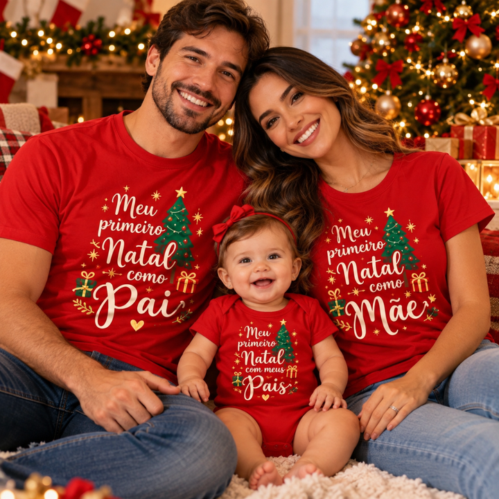 Kit Natalino Família – Meu Primeiro Natal | 3 Peças