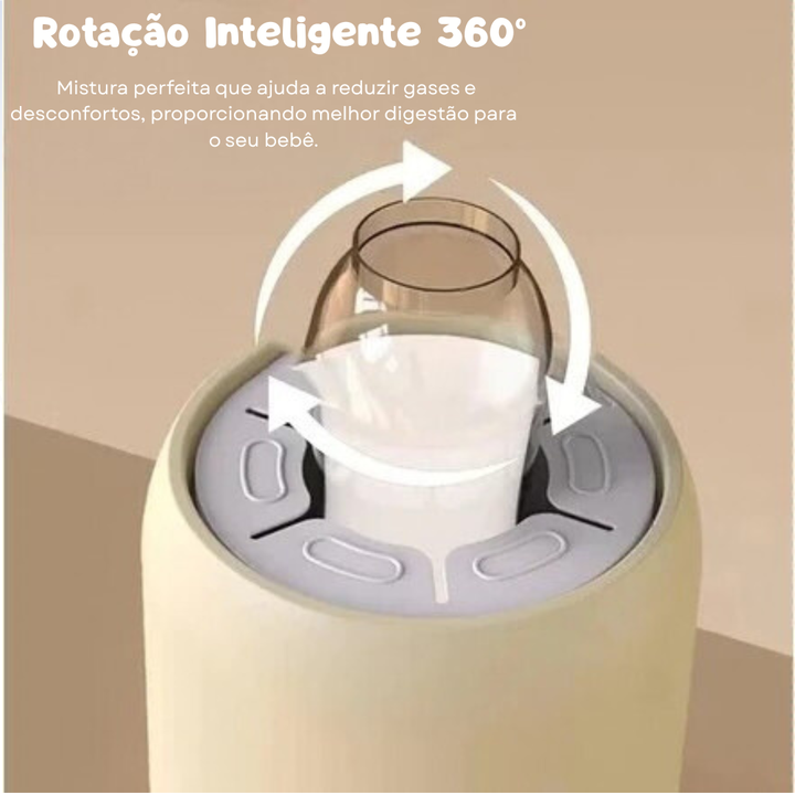 Agitador Automático de Mamadeira Elétrico Silencioso Recarregável USB
