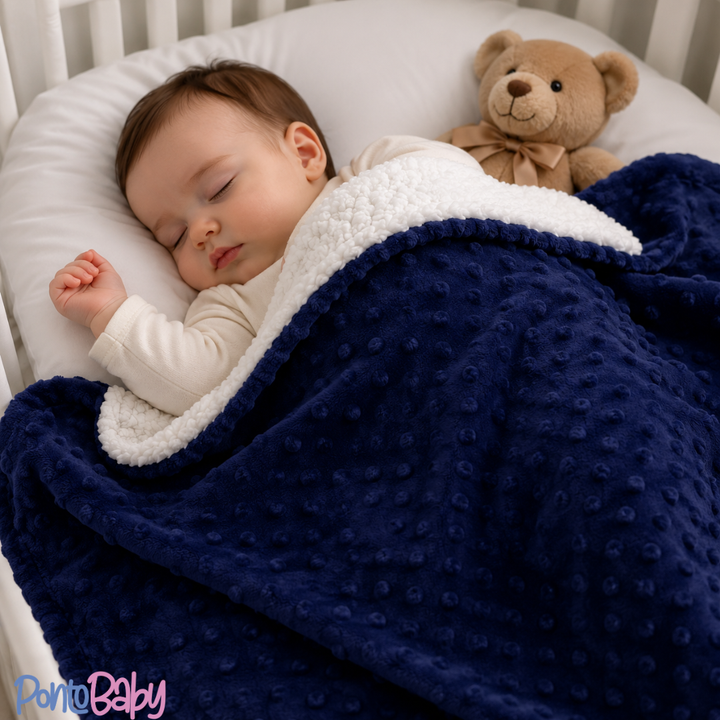 Cobertor Luxo Dupla Face para Bebê | Manta Sherpa Macia e Quentinha 100x75cm
