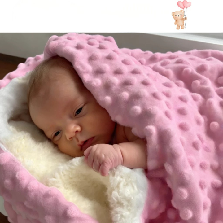 Cobertor Luxo Dupla Face para Bebê | Manta Sherpa Macia e Quentinha 100x75cm