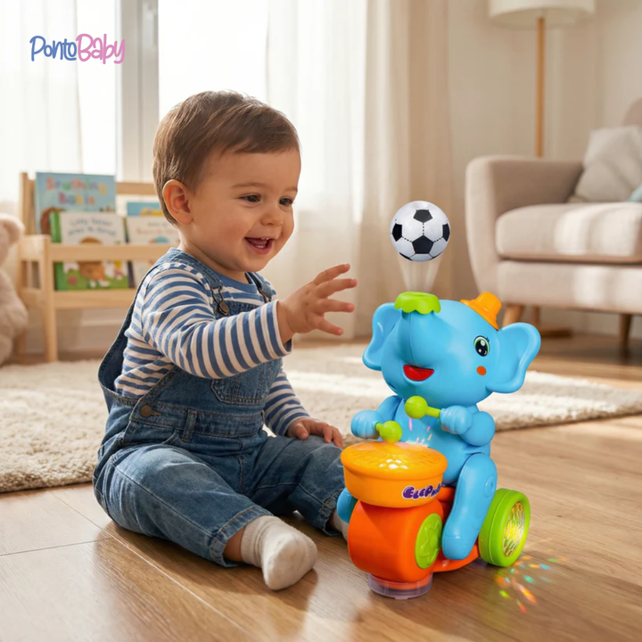 Elefantinho interativo com Bola Voadora