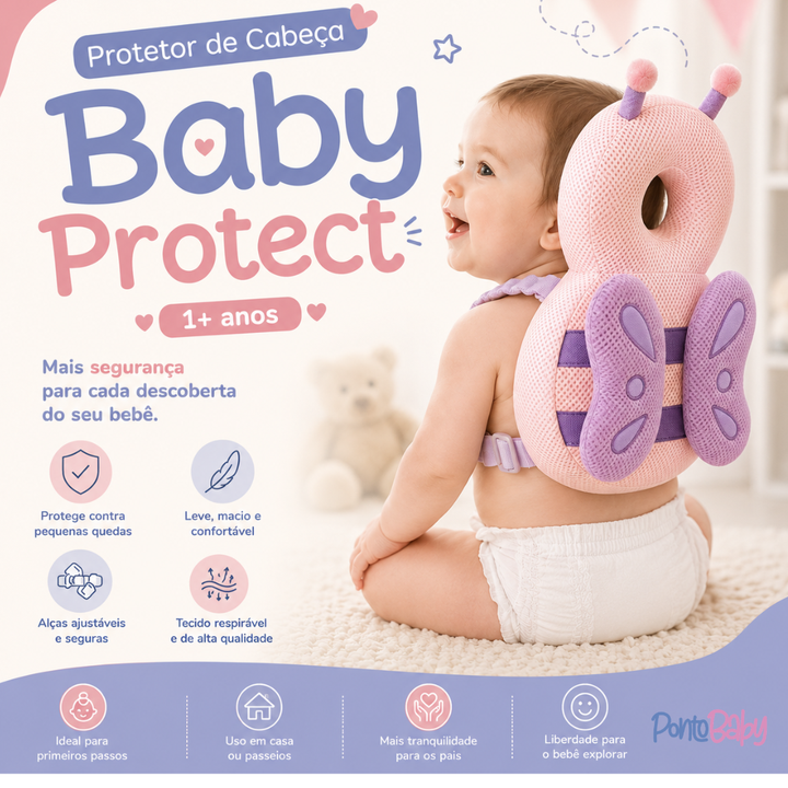 Protetor de Cabeça Baby Protect - para Bebês de 1 a 3 Anos