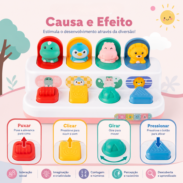 Esconde-Esconde Animalzinho | Brinquedo Desenvolvimento Inicial