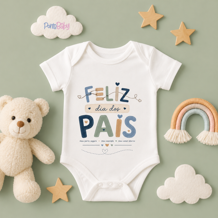 Body Bebê Personalizado| Feliz dia dos Pais