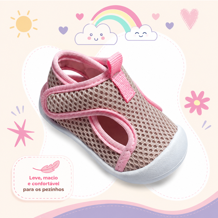 Tênis Infantil Respirável com Velcro Duplo | Fácil de Calçar