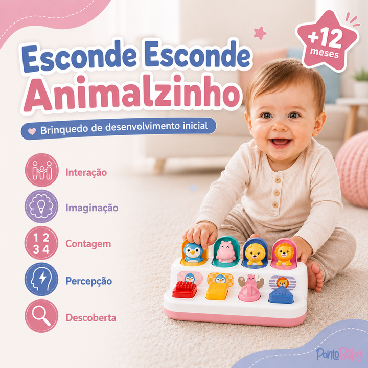 Esconde-Esconde Animalzinho | Brinquedo Desenvolvimento Inicial