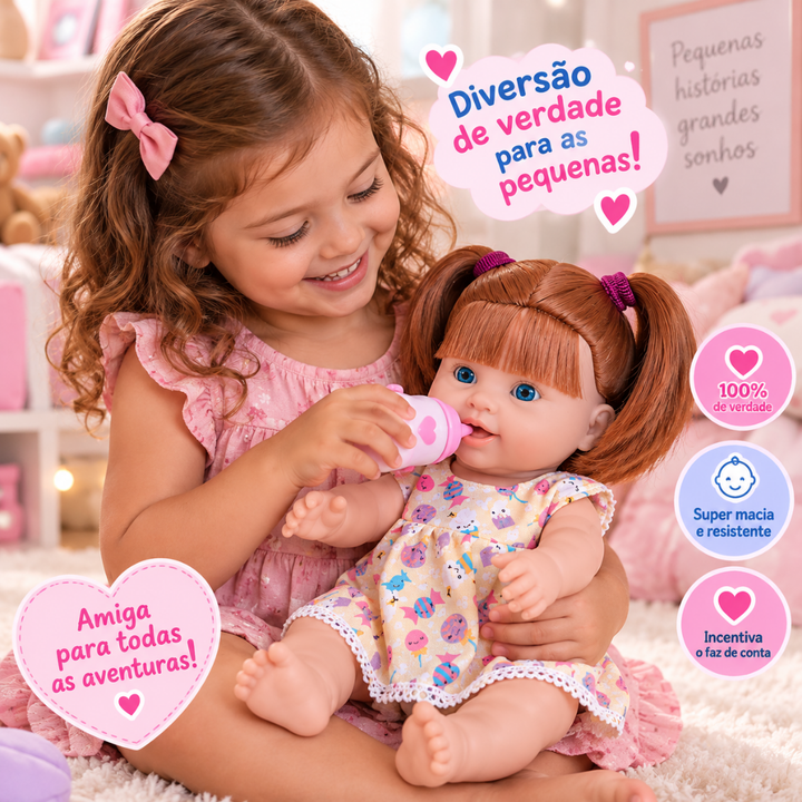 Boneca Milkinha Colors Grande – 100% Vinil Macio