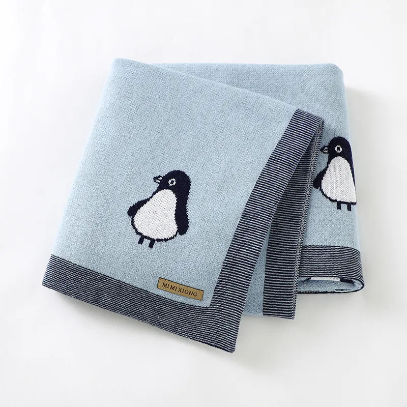 Manta para Bebês Pinguim - 100% Algodão
