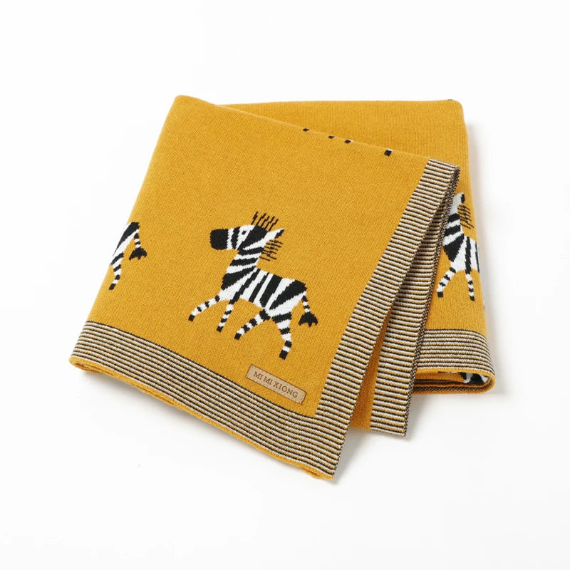 Zebra Newborn Blanket - 100% Cotton