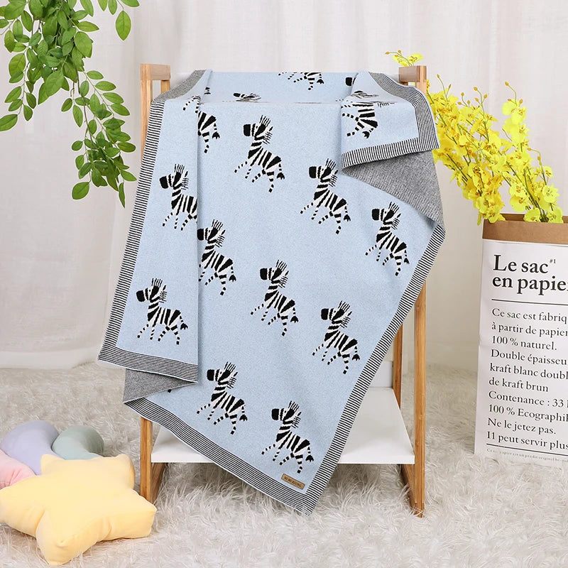 Zebra Newborn Blanket - 100% Cotton