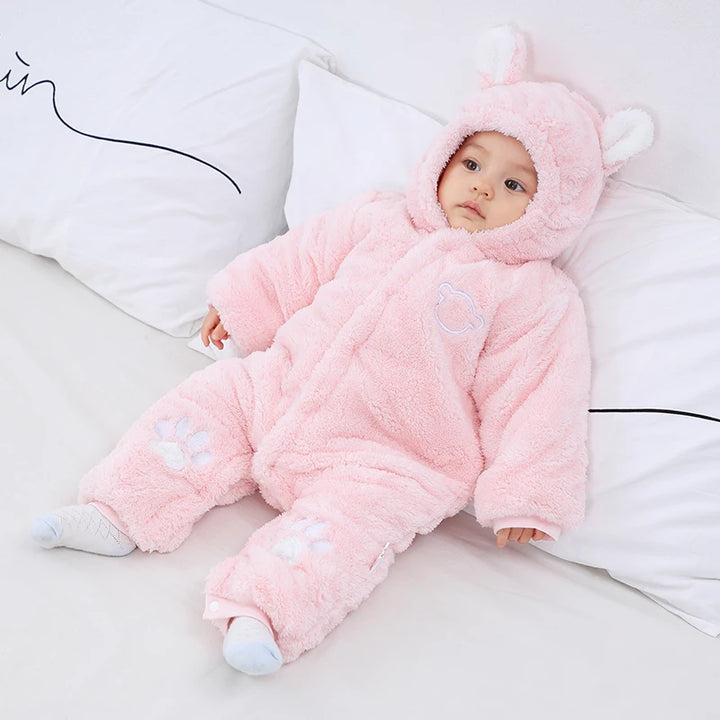 Macacão Patinhas-Plush Térmico para Bebê