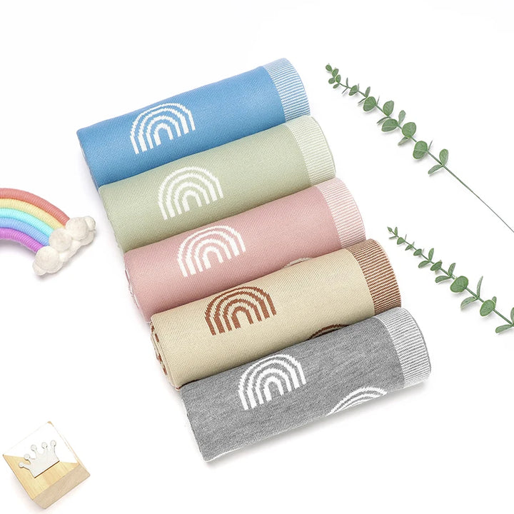 Manta para recém Nascido  Arco Irís