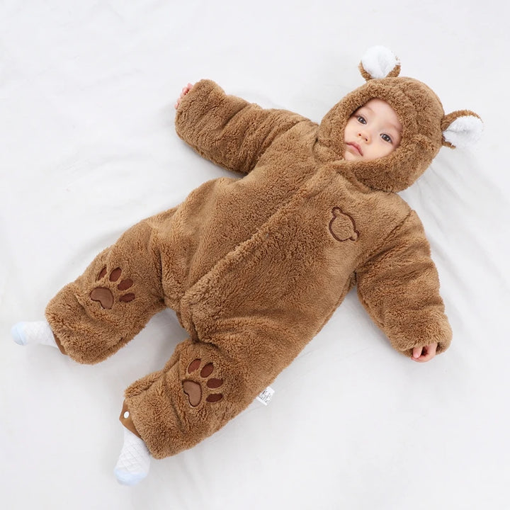 Macacão Patinhas-Plush Térmico para Bebê