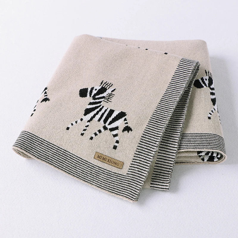Zebra Newborn Blanket - 100% Cotton