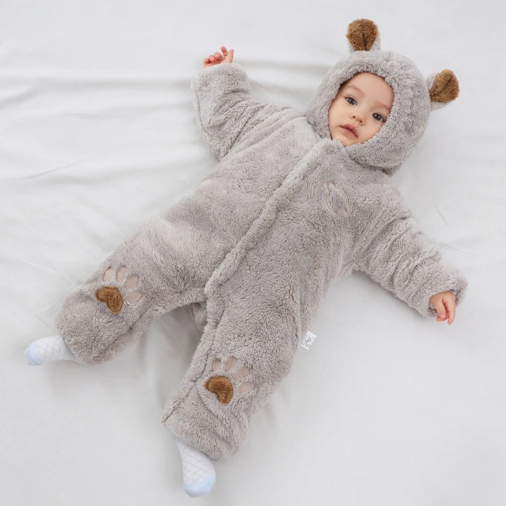 Macacão Patinhas-Plush Térmico para Bebê