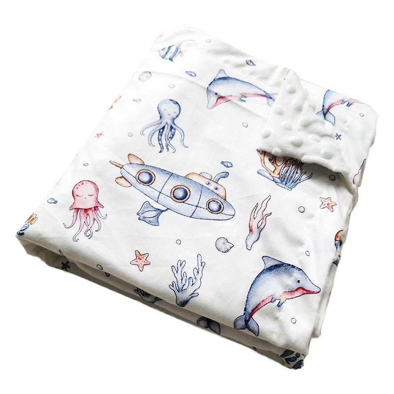 Printed Double-Sided Blanket for Babies - 1 UNIT