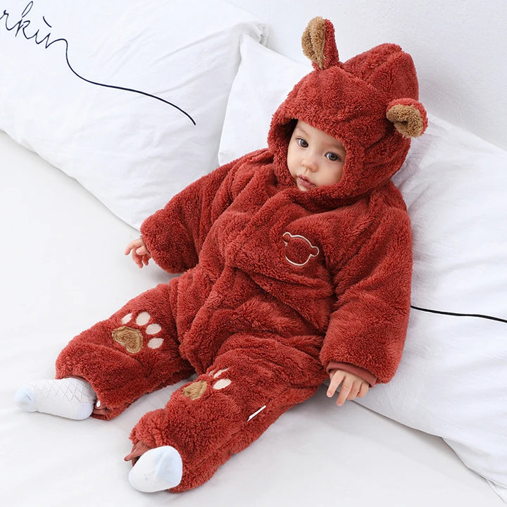 Macacão Patinhas-Plush Térmico para Bebê