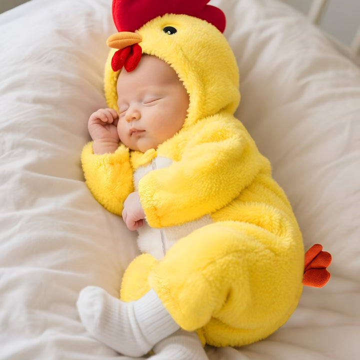 Macacão Plush Térmico Pintinho para Bebê