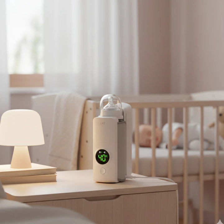 Aquecedor de Leite Portátil para Mamadeiras – USB Recarregável/6 níveis de temperatura