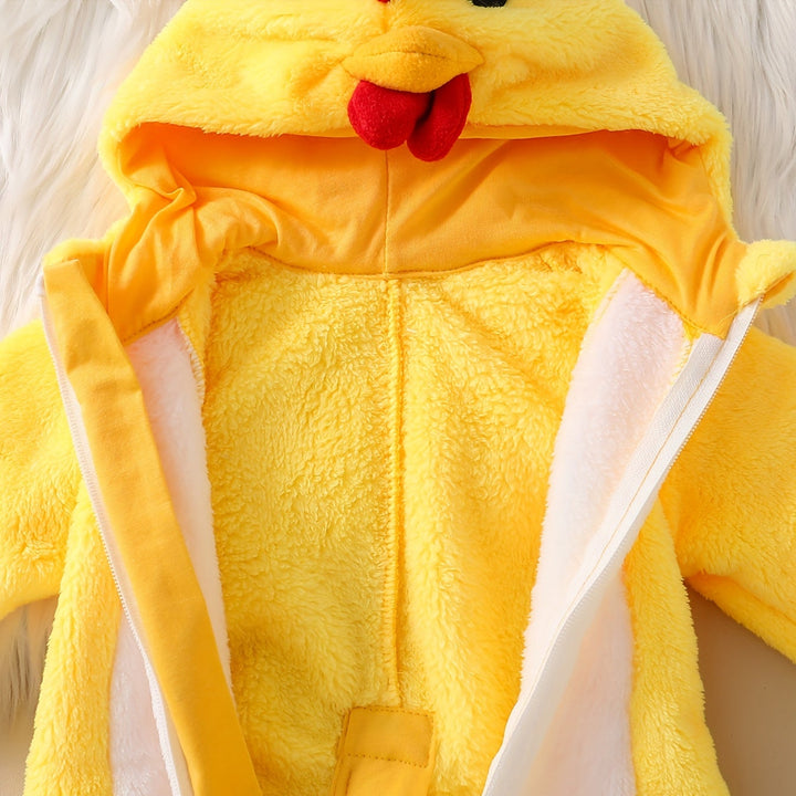 Macacão Plush Térmico Pintinho para Bebê
