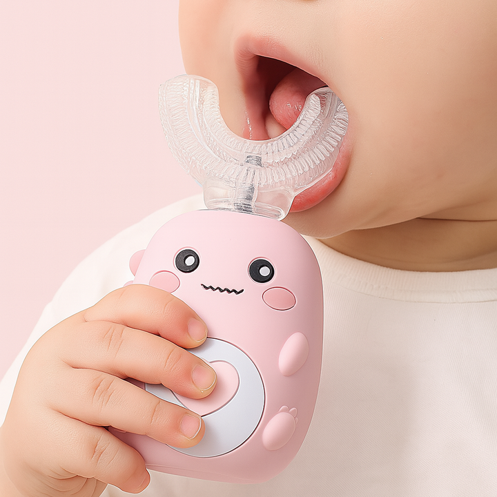 Dino Brush – Escova Infantil 360° em Formato de U (2 a 12 anos)