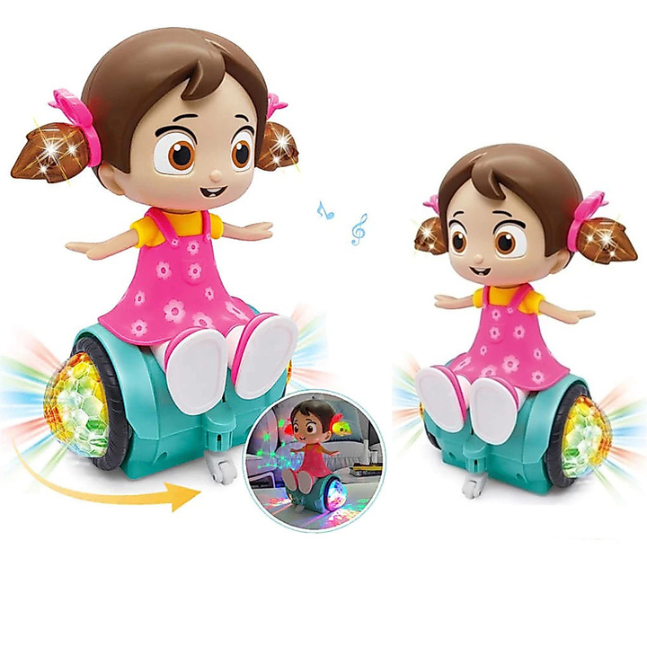 Boneca Fofa Patins Dance Girl Brinquedo Musical Som Luzes