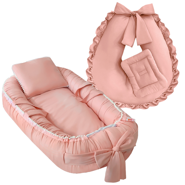 Kit Luxo Aconchego Baby™ | Ninho Redutor Ajustável + Almofada de Amamentação