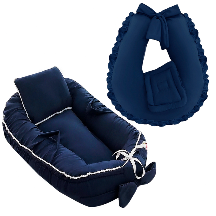 Kit Luxo Aconchego Baby™ | Ninho Redutor Ajustável + Almofada de Amamentação