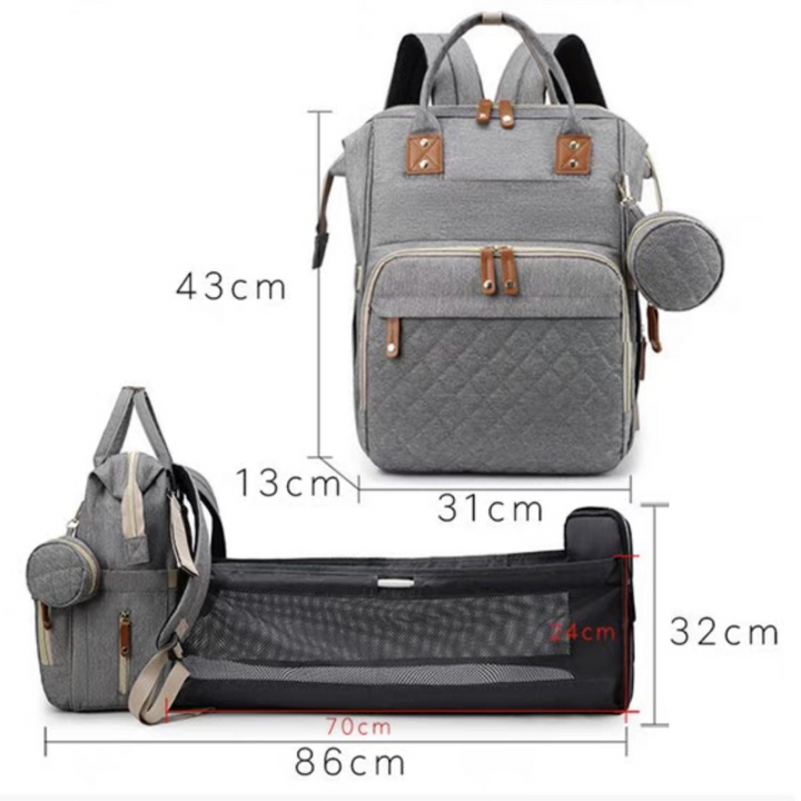 Bolsa Portátil Para Mamãe, Berço Carrinho De Bebê Mochila Leve Multifuncional Grande Capacidade Bolsa De Cama Para Mamãe