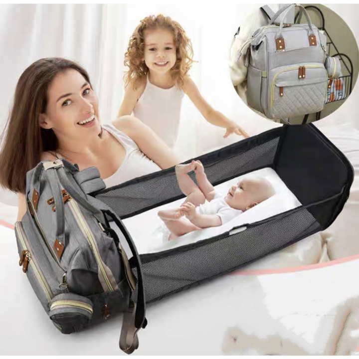 Bolsa Portátil Para Mamãe, Berço Carrinho De Bebê Mochila Leve Multifuncional Grande Capacidade Bolsa De Cama Para Mamãe