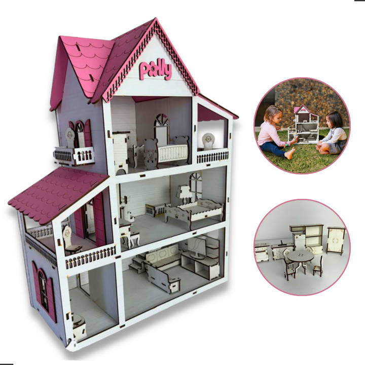 Lar das Bonequinhas| Casinha em MDF para Montar